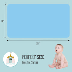 In-use scene showing burp cloths protecting clothing during feeding with Cute Castle.