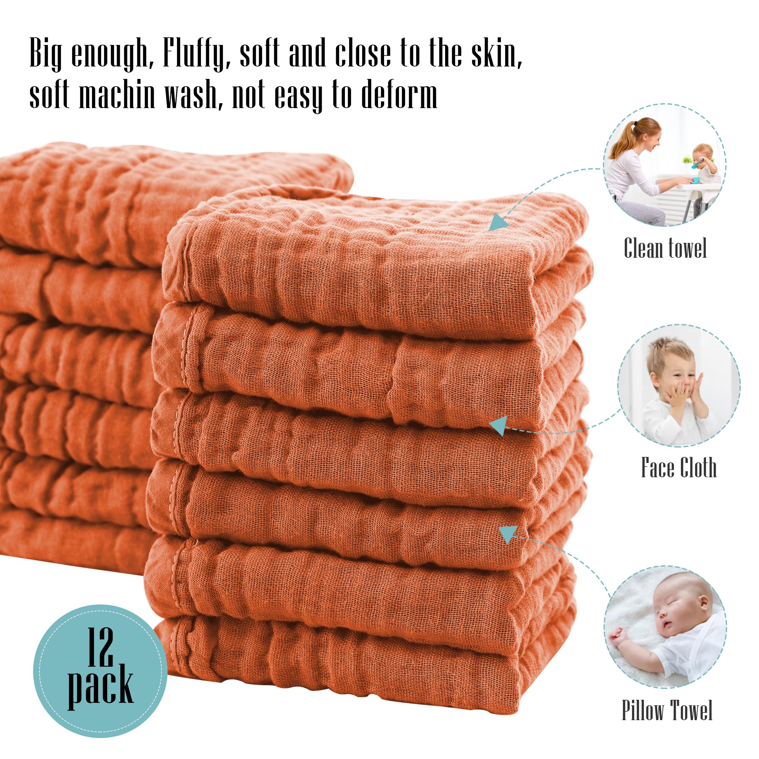 Cute Castle unisex burp cloths, easy to wash and durable for daily use.