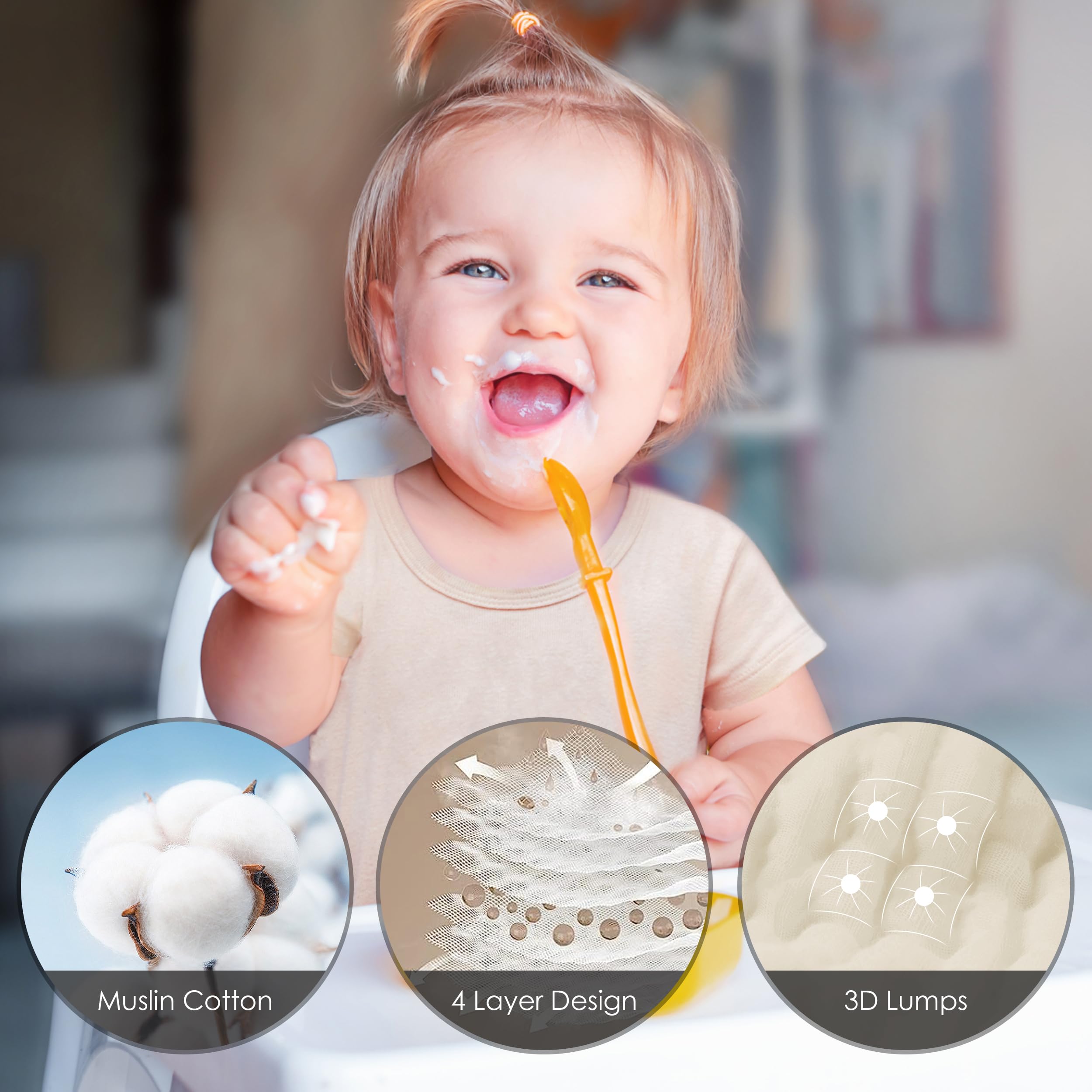Cute Castle durable and easy to clean washcloths for busy parents