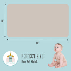 Cute Castle muslin burp cloth in bag, ready for on-the-go feeding.