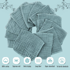 Soft-textured Cute Castle muslin burp cloths offer gentle skin contact.