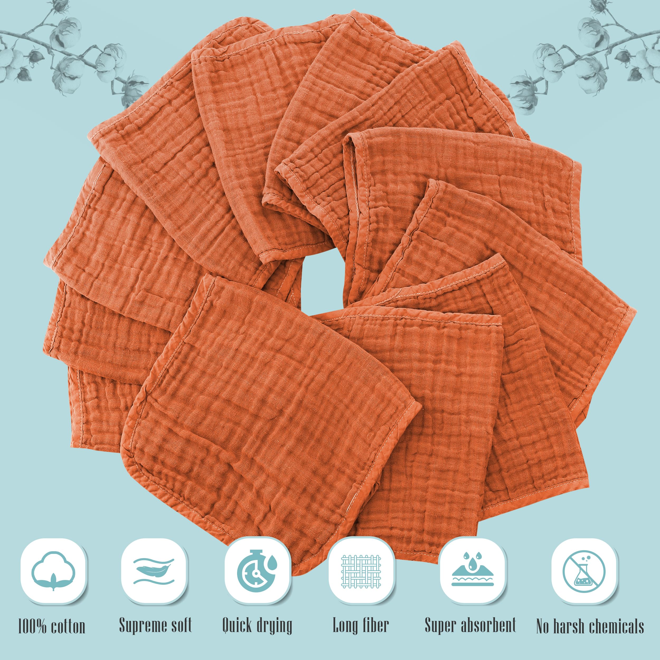 Cute Castle muslin burp cloths offering soft touch and multi-use versatility.