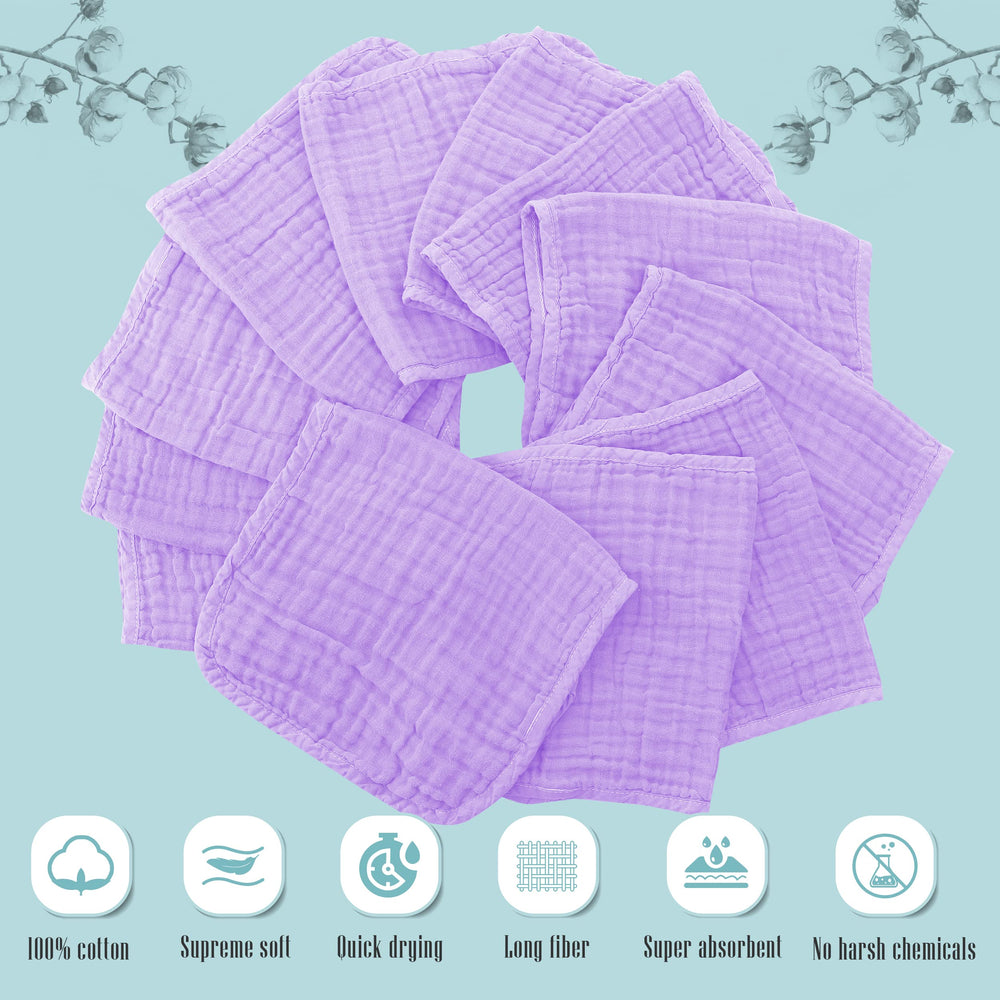 Cute Castle burp cloths close-up of soft muslin weave for everyday cleanups.
