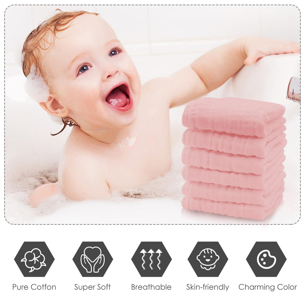 Close-up of Cute Castle muslin washcloth texture highlighting softness