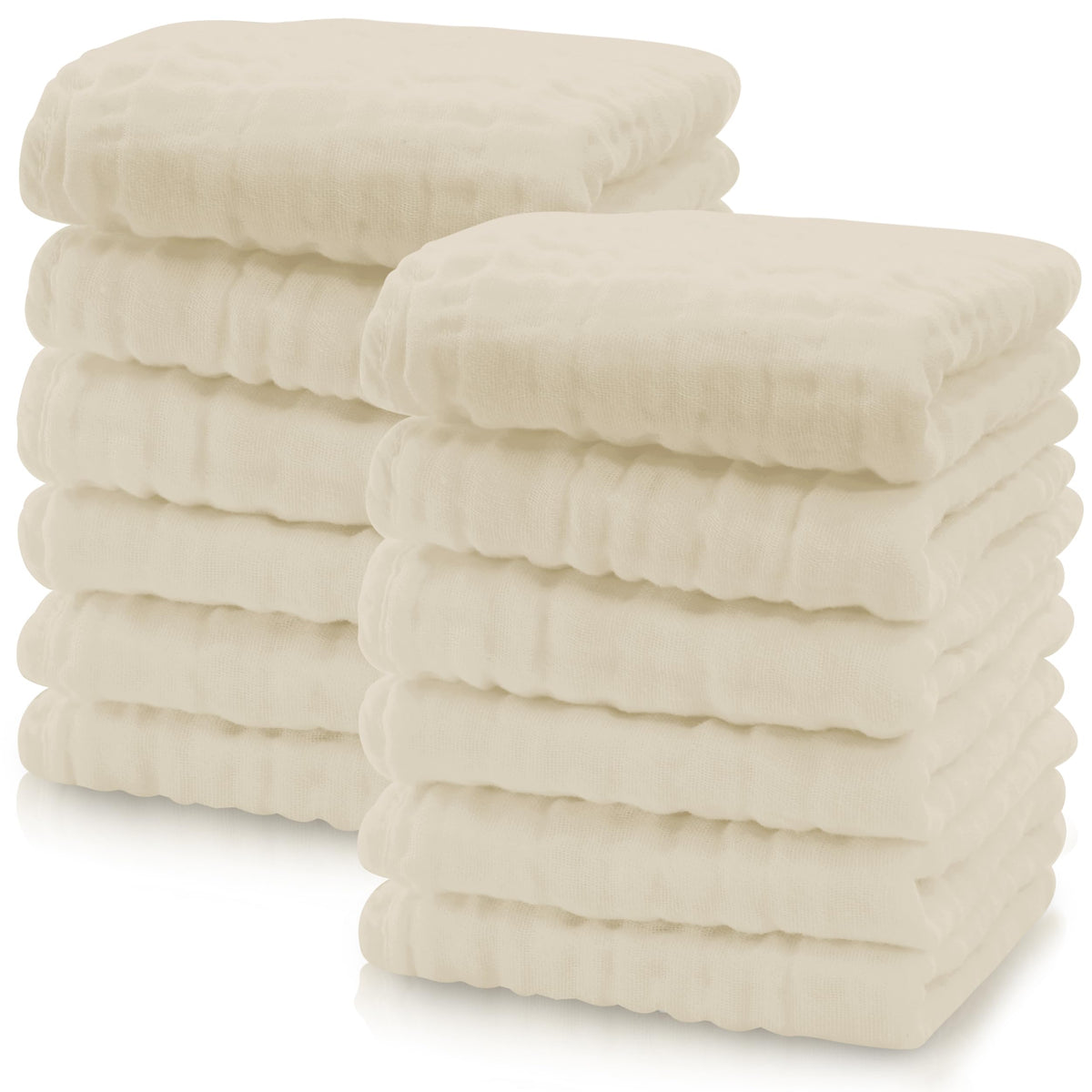 Cute Castle muslin washcloths 12x12 pack ultra-soft for delicate skin