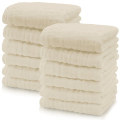 Cute Castle muslin washcloths 12x12 pack ultra-soft for delicate skin