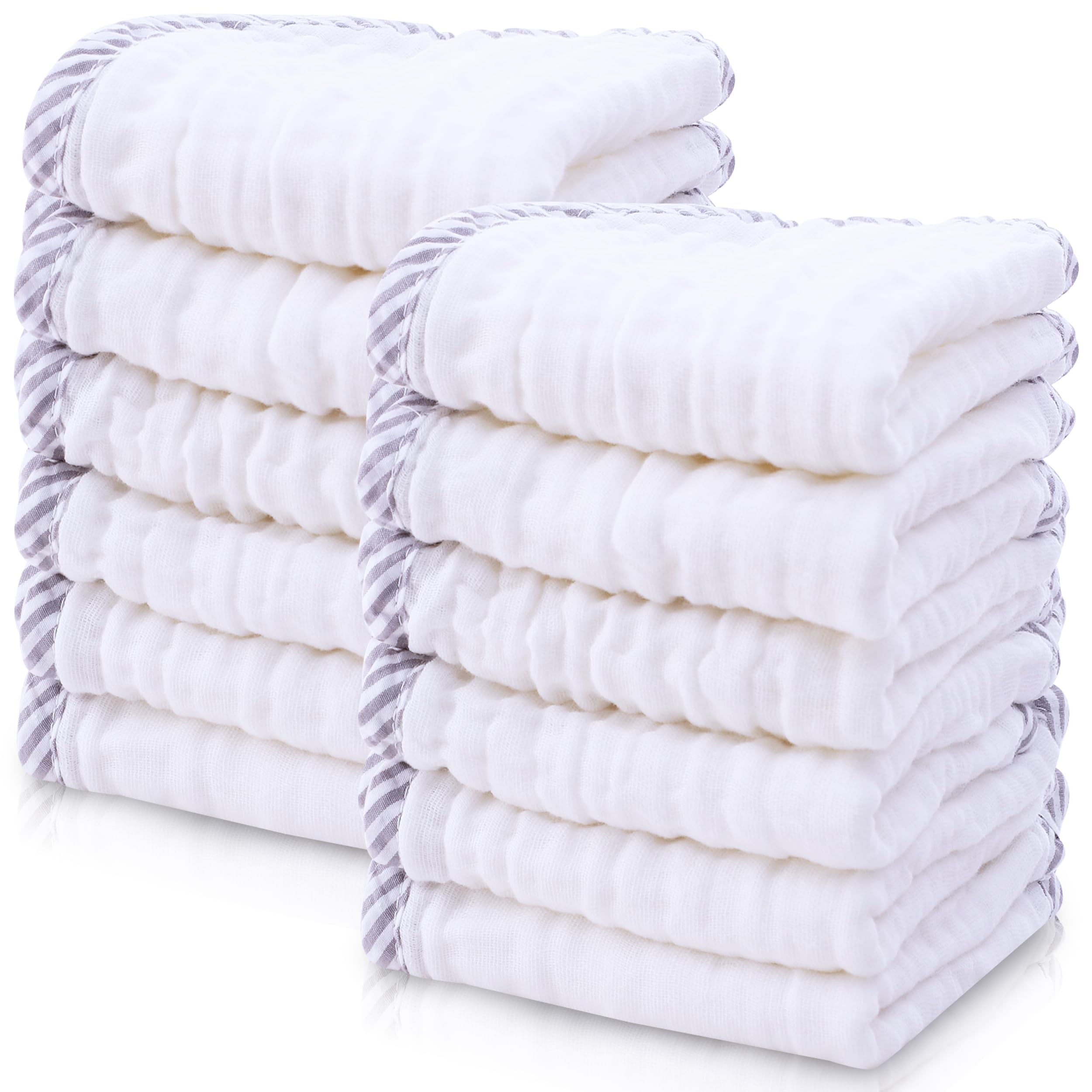 Cute Castle muslin washcloths close-up showing ultra-soft texture for gentle baby bath
