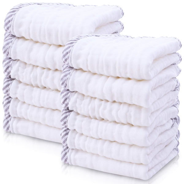 Cute Castle muslin washcloths close-up showing ultra-soft texture for gentle baby bath