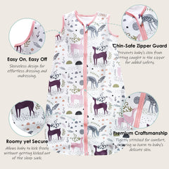 Cute Castle sleep sack 2-way zipper detail enables quick diaper changes