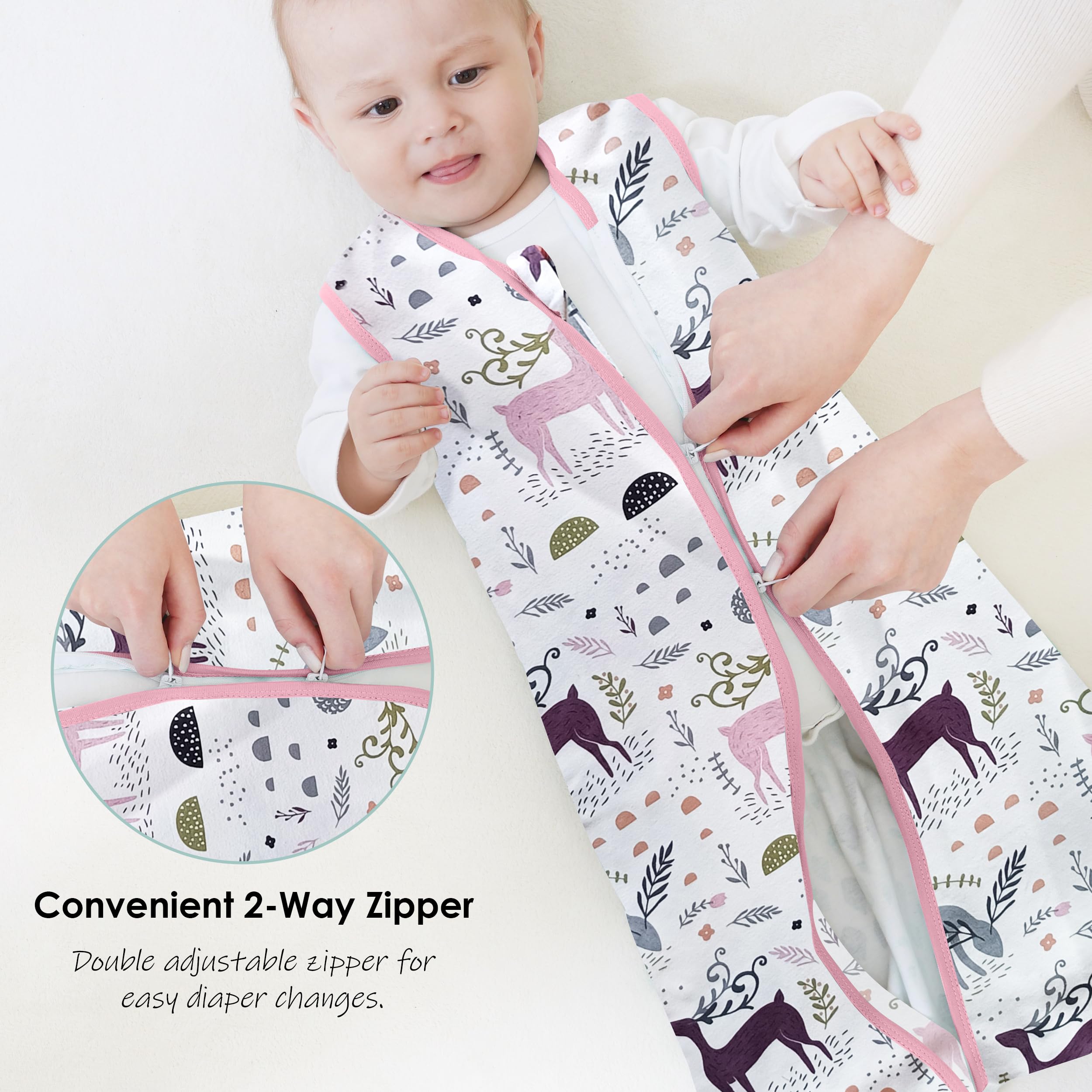 Cute Castle 3-pack pink sleep sacks for versatile everyday use