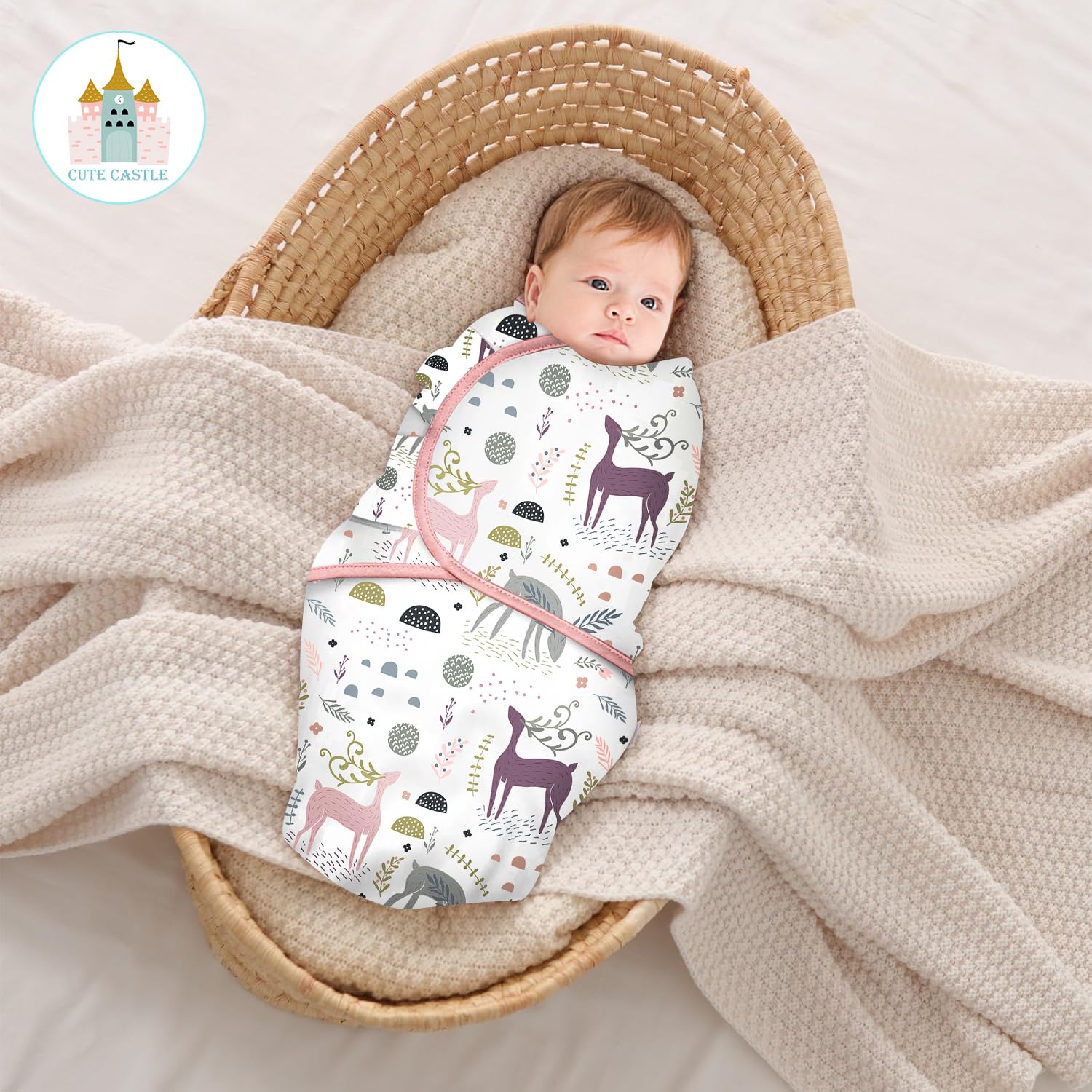 Cute Castle close-up of soft breathable cotton fabric for sensitive skin