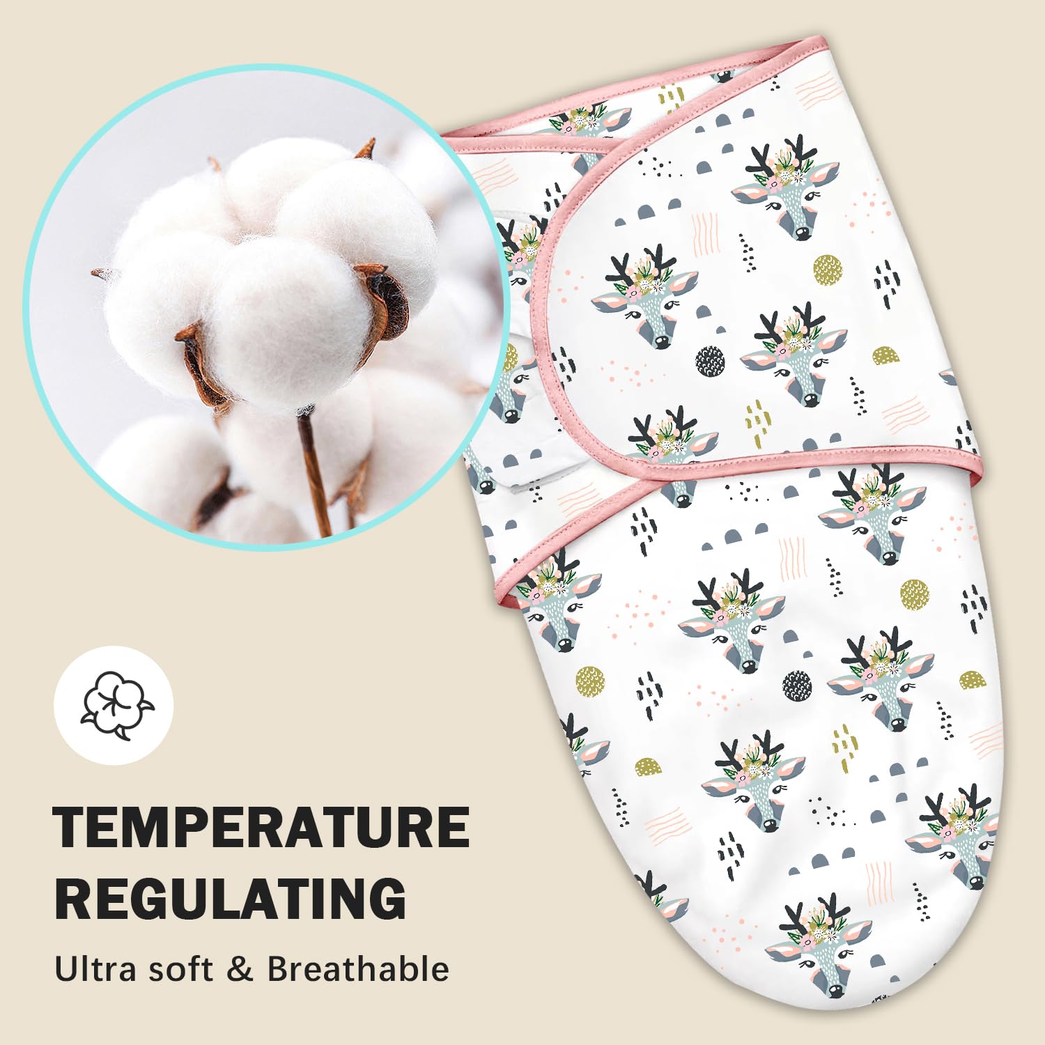 Cute Castle ergonomic hip-support swaddle demonstrating safe newborn positioning