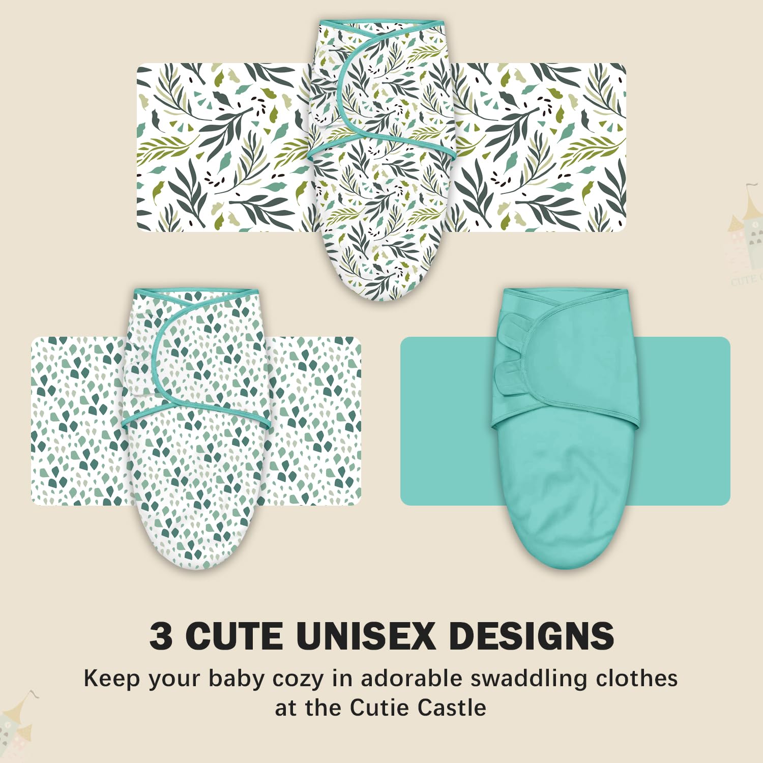 Cute Castle Swaddle Sack durable fabric emphasizes machine washable care