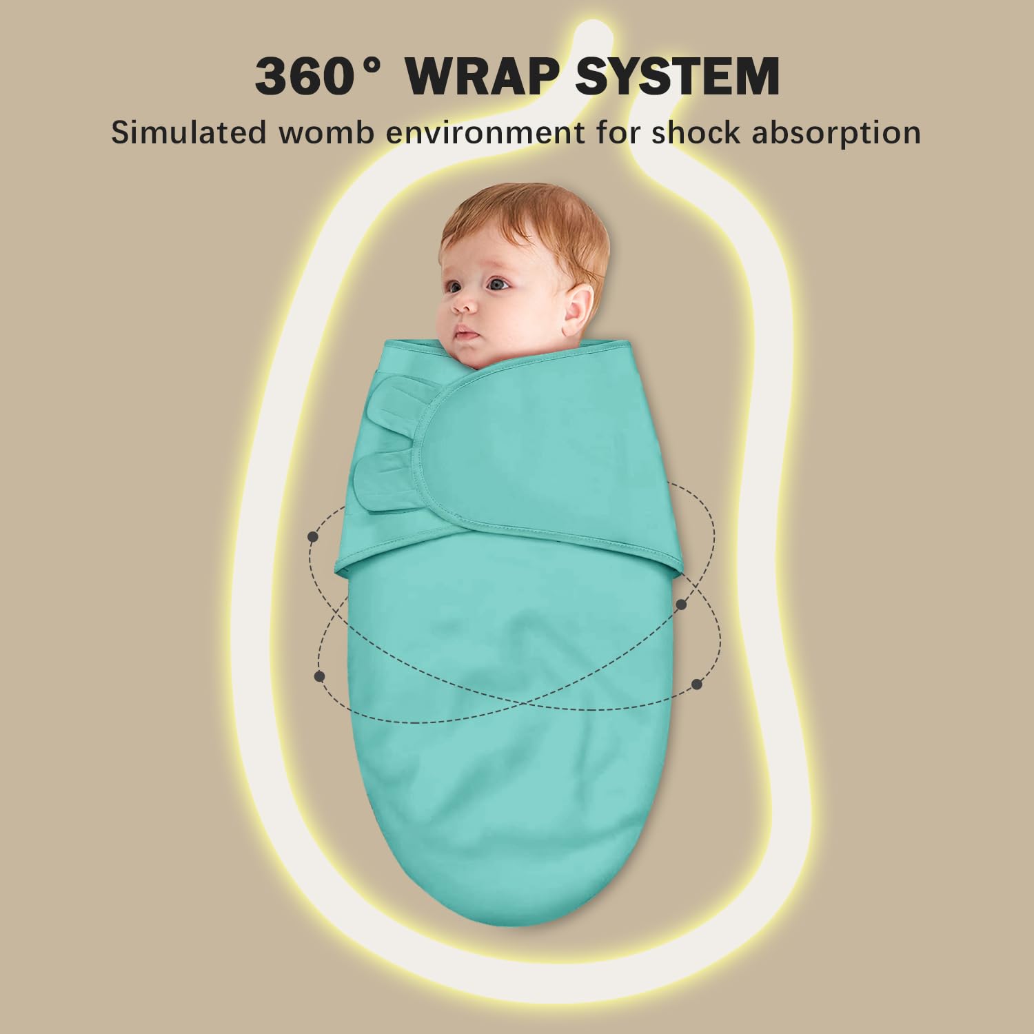 Cute Castle Swaddle Sack green color illustrating nursery-friendly style and versatility