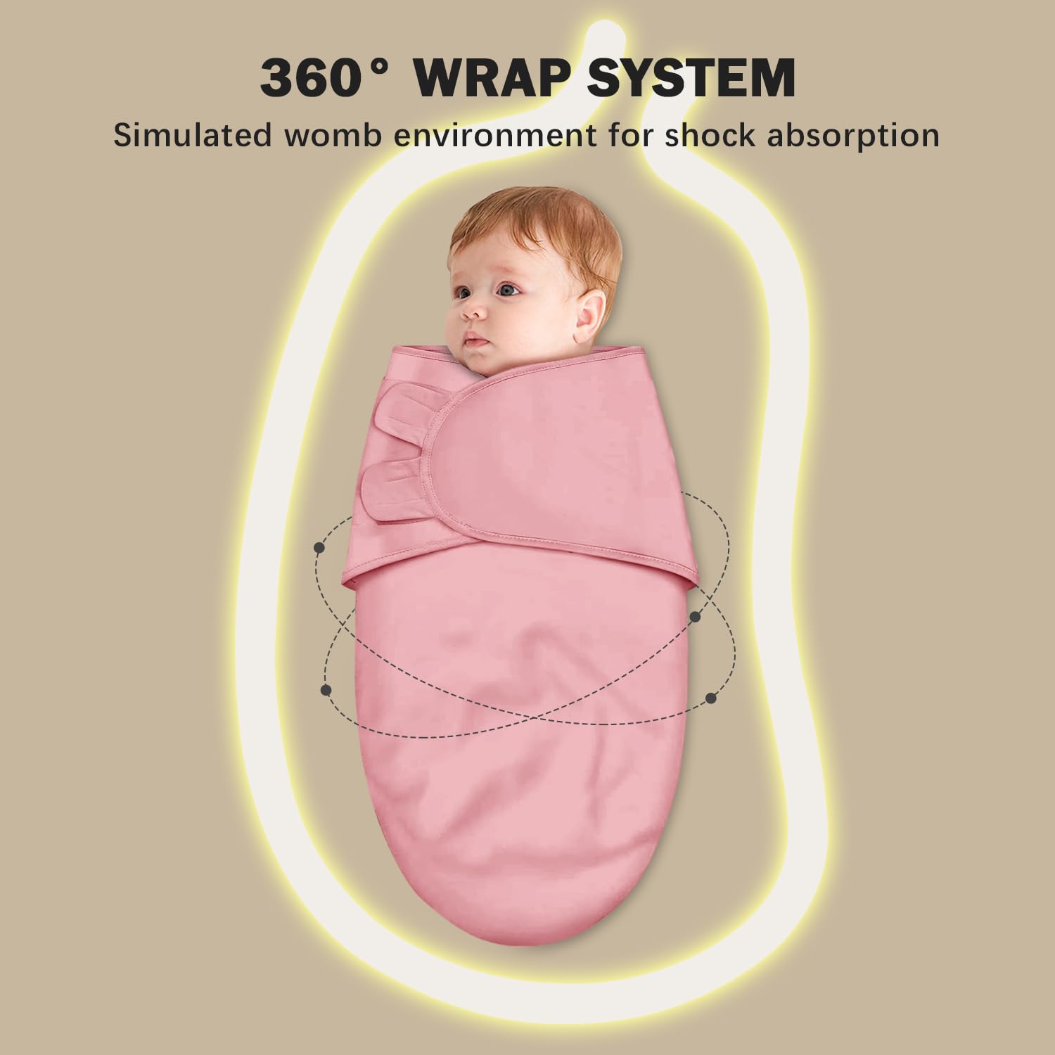 Cute Castle velcro closure detail shows gentle, quick wrapping
