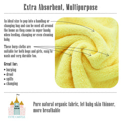 Non-pilling, quick-drying design of Cute Castle washcloths