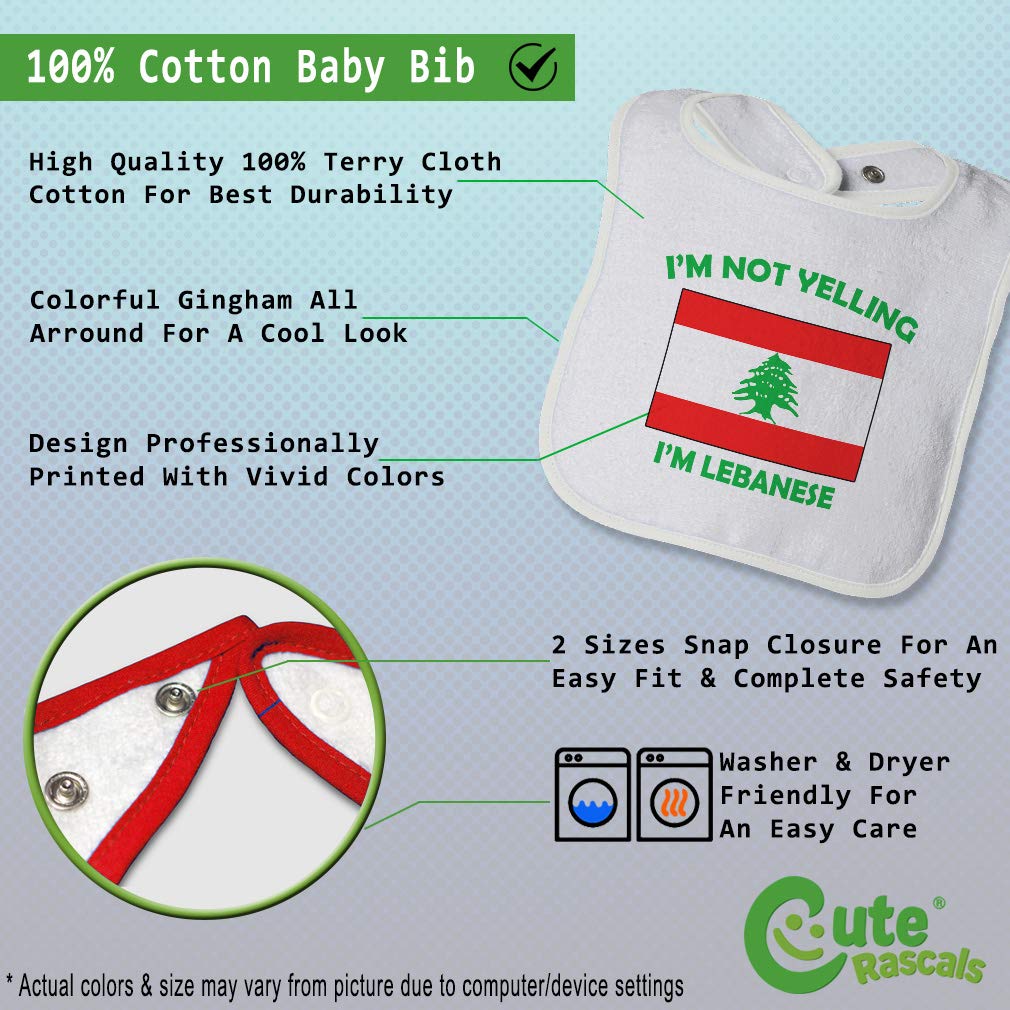 Cute Rascals bib with adjustable snaps for a secure, comfy fit.