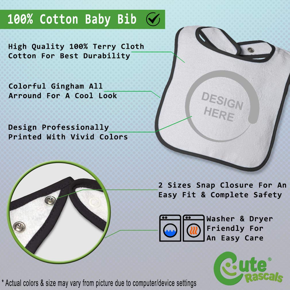 Cute Rascals Ramadan burp cloth, soft cotton backing catches dribbles.