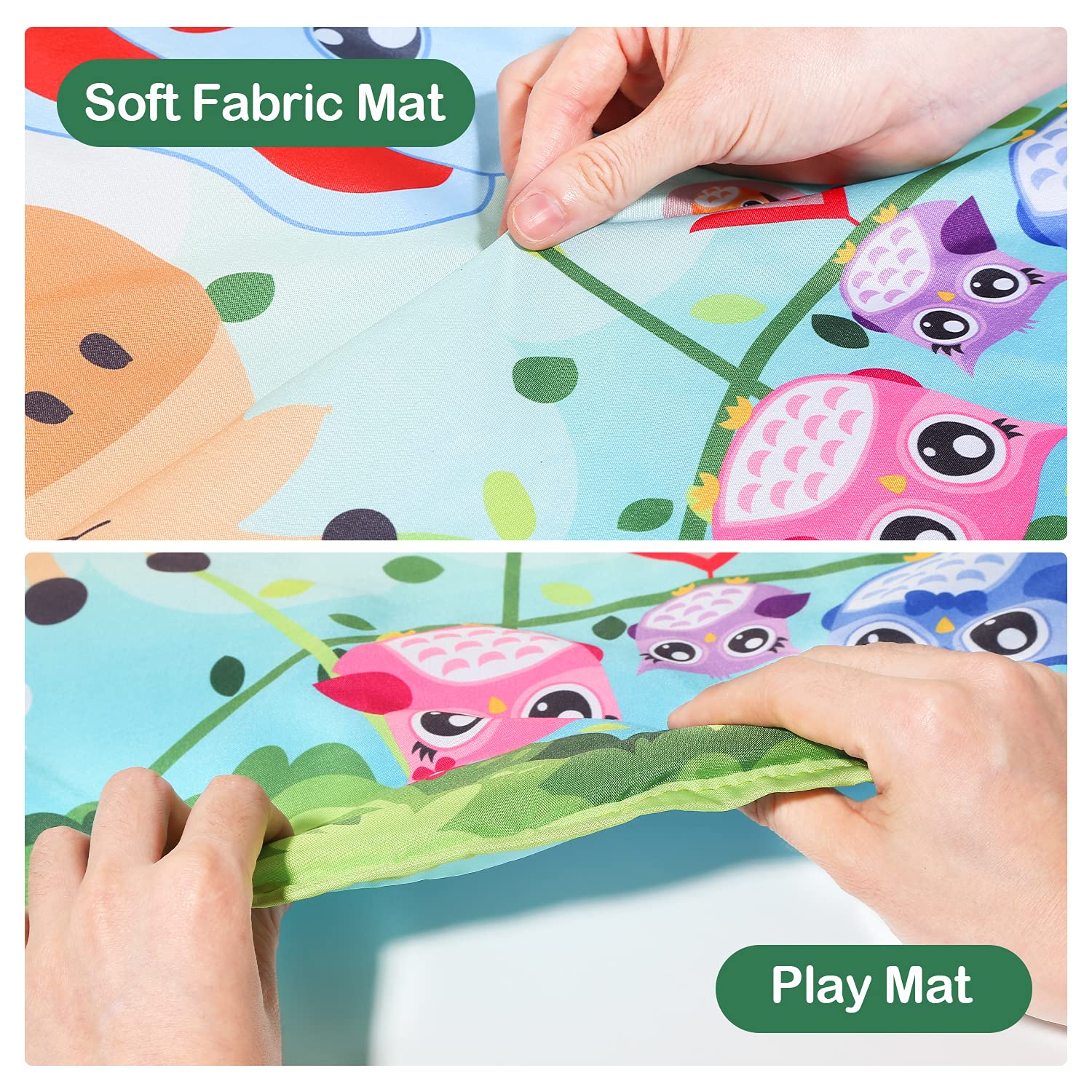 Colorful play surface of Cute Stone Baby Gym cushions soft infant play