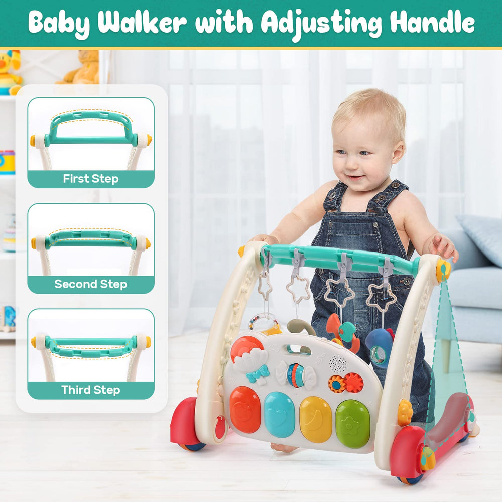 Cute Stone Baby Gym learning walker supports early mobility and exploration.