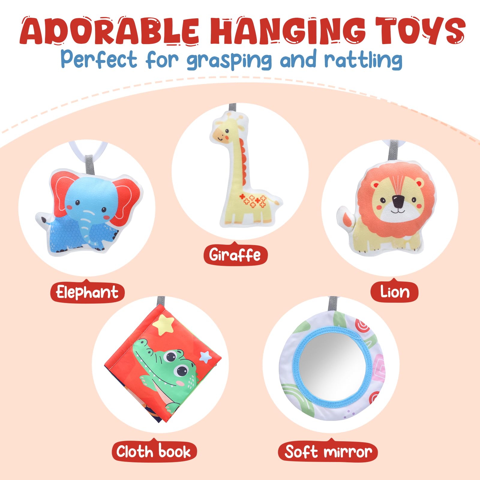 Detachable cloth book toy from Cute Stone gym for tactile exploration