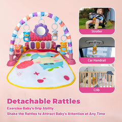 Foldable play mat for easy portability and clean-up on the go