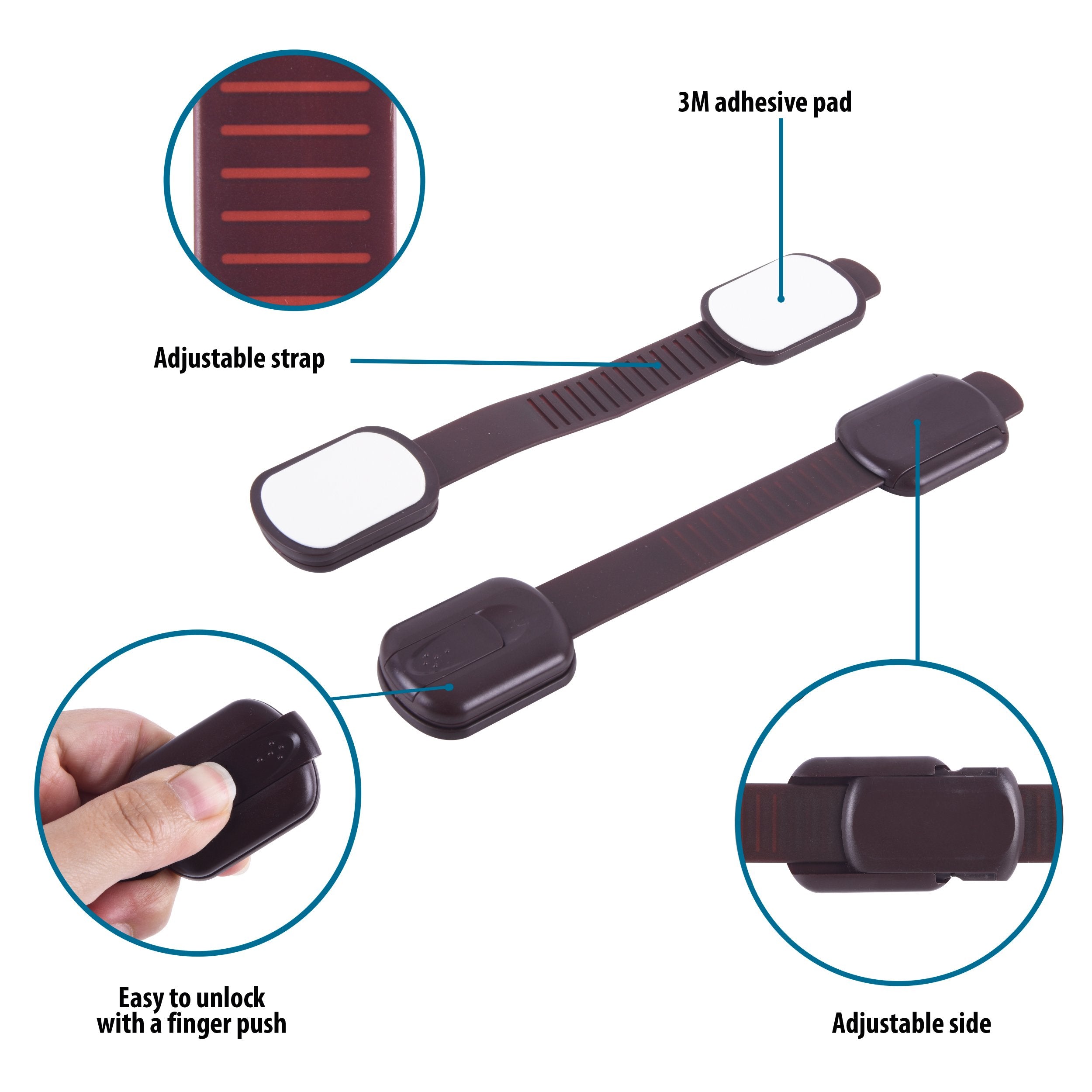 CUTESAFETY extra adhesive strips included for easy reattachment.