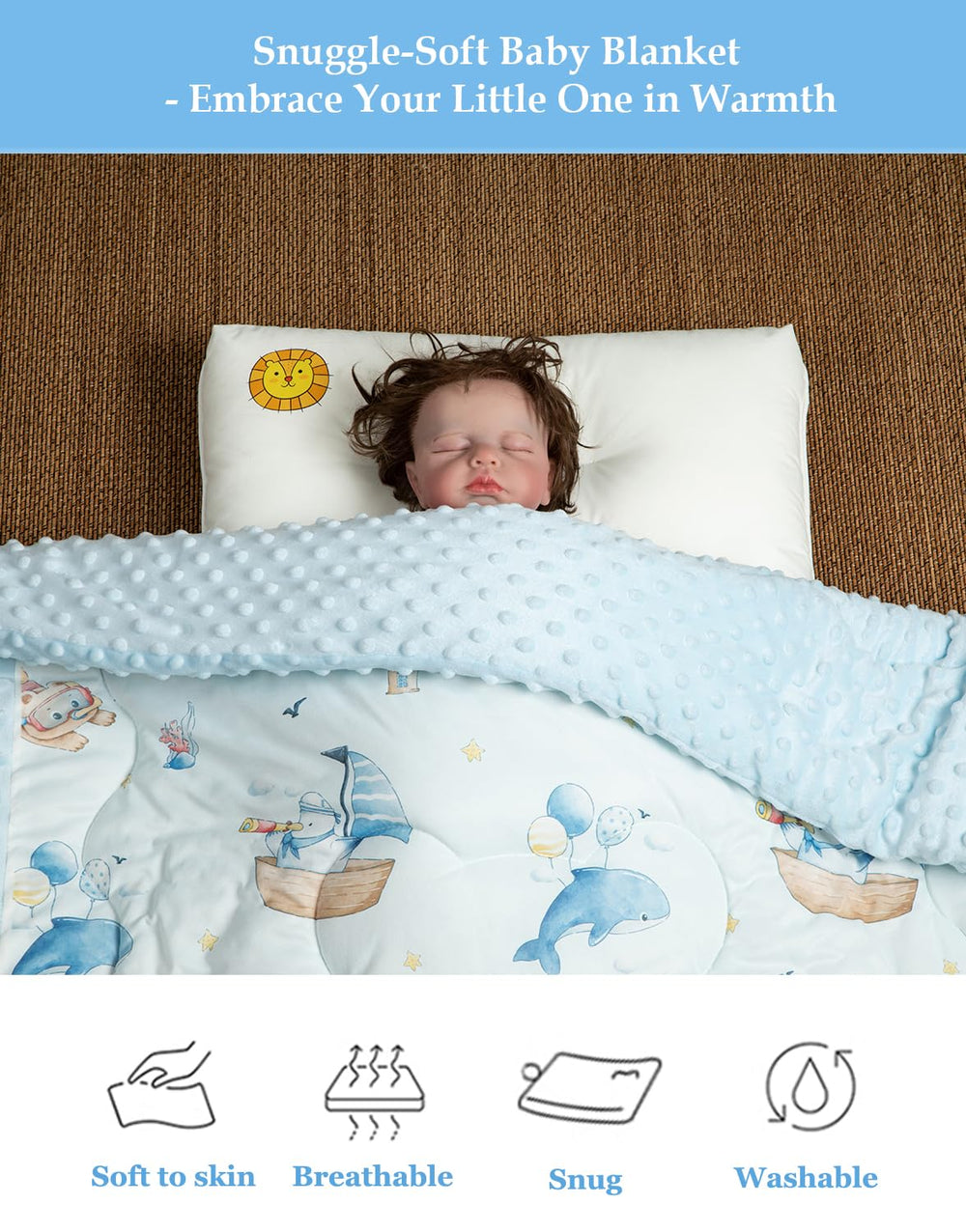 Cutie Pumpkin baby gift idea in blue, a thoughtful present for new parents.