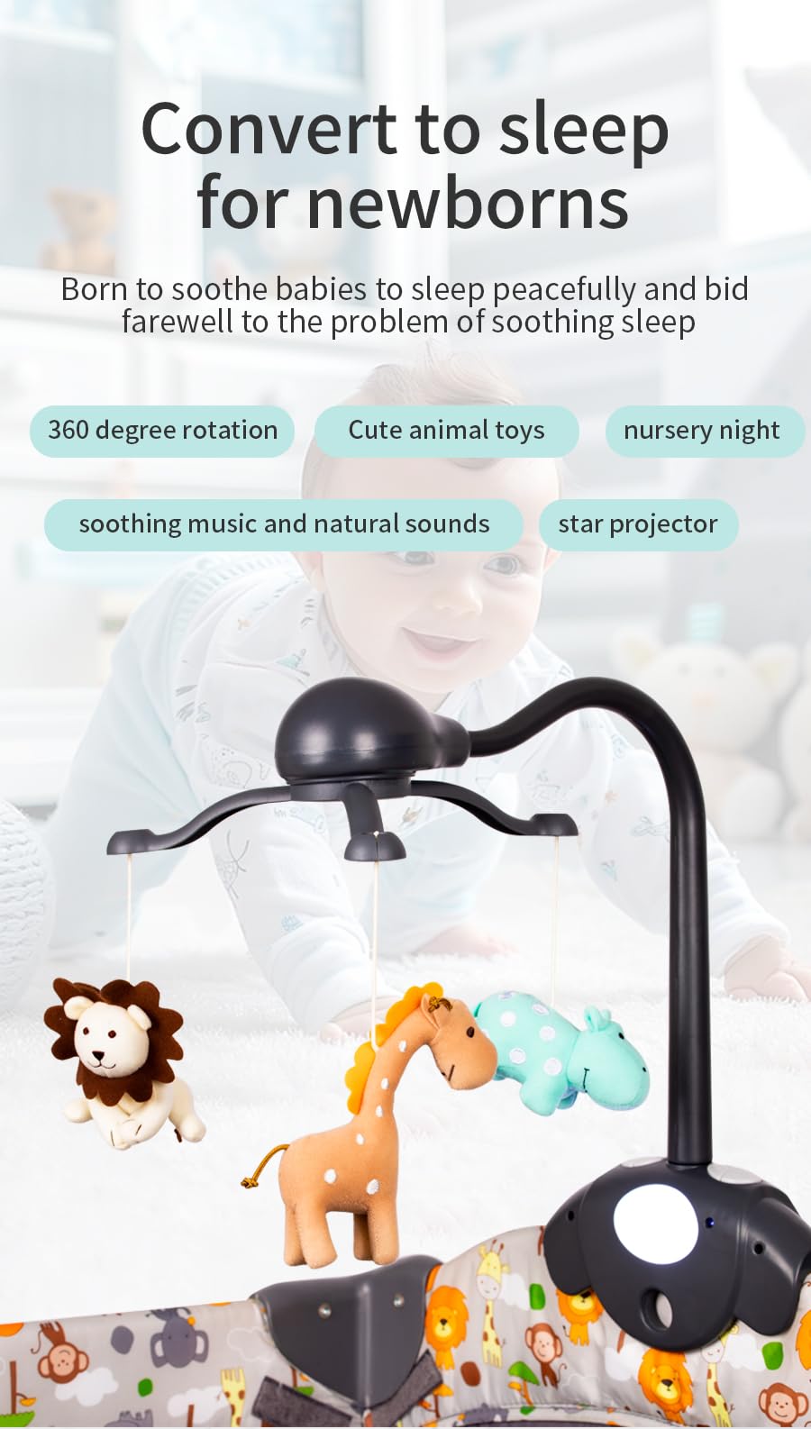 Cutie Pumpkin plush pendants inviting baby to reach and grab for hand-eye coordination