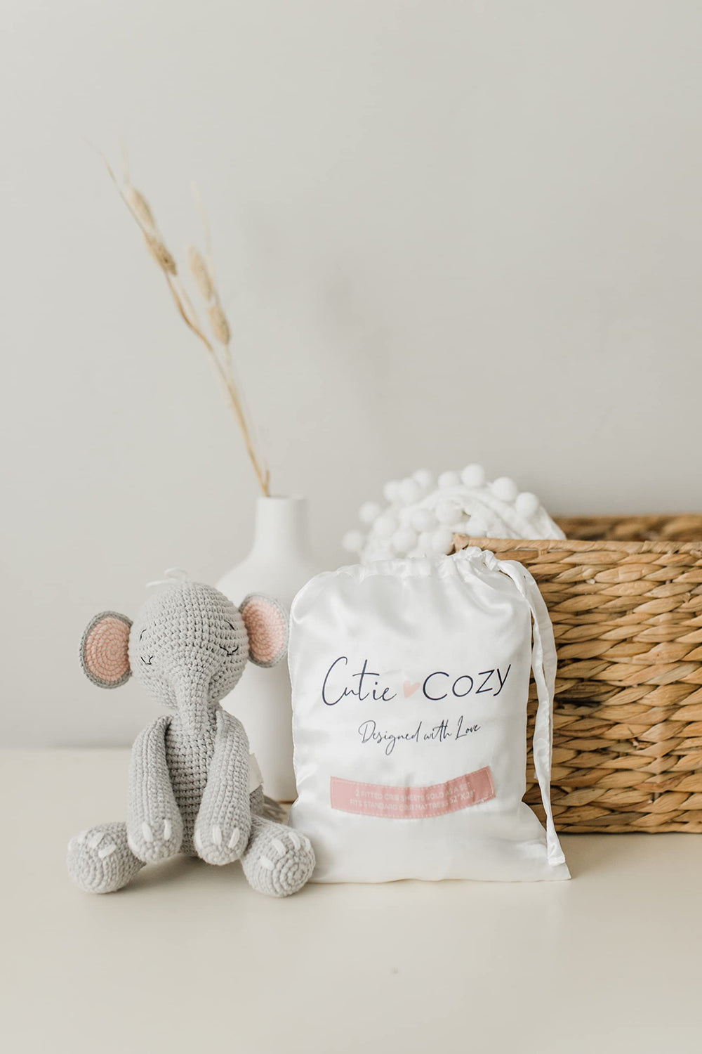 CutieCozy OEKO-TEX-certified satin crib sheet emphasizes safety.