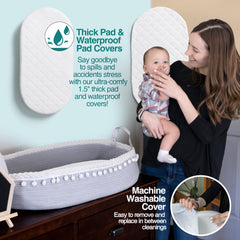 Cutiefy raised-edges design keeps baby snug during diaper changes.