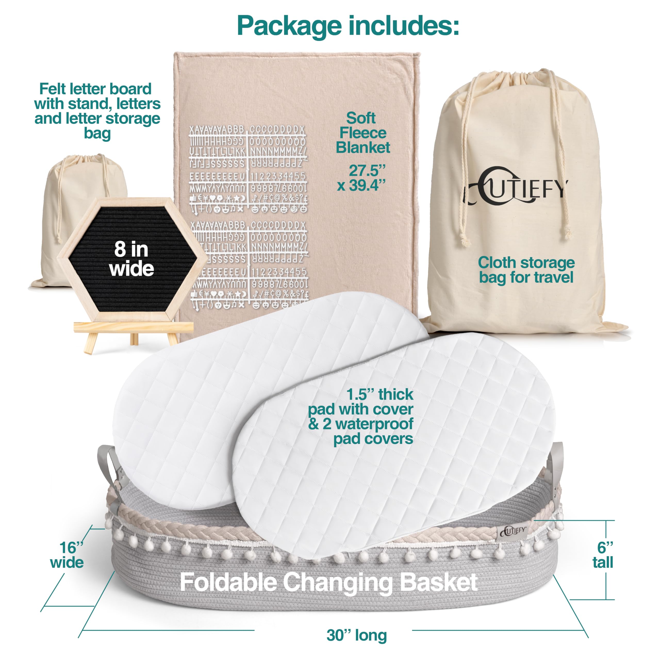 Cutiefy washable pad covers keep surfaces clean and ready.