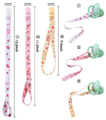 CutiePlusU adjustable-length pacifier clip offers three length options for flexible use.