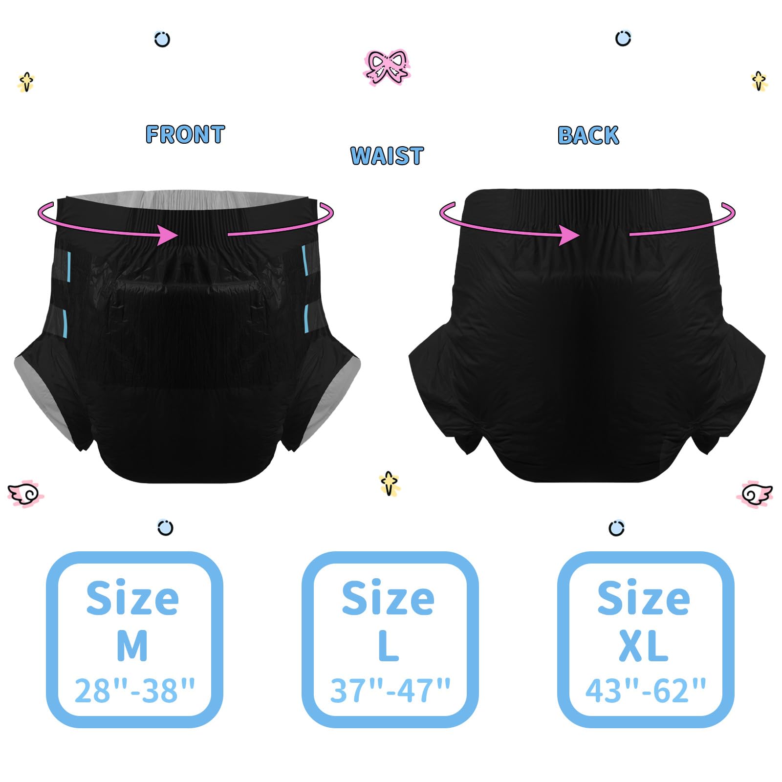 CutiePlusU absorbent core with fluff pulp and SAP for high absorption.