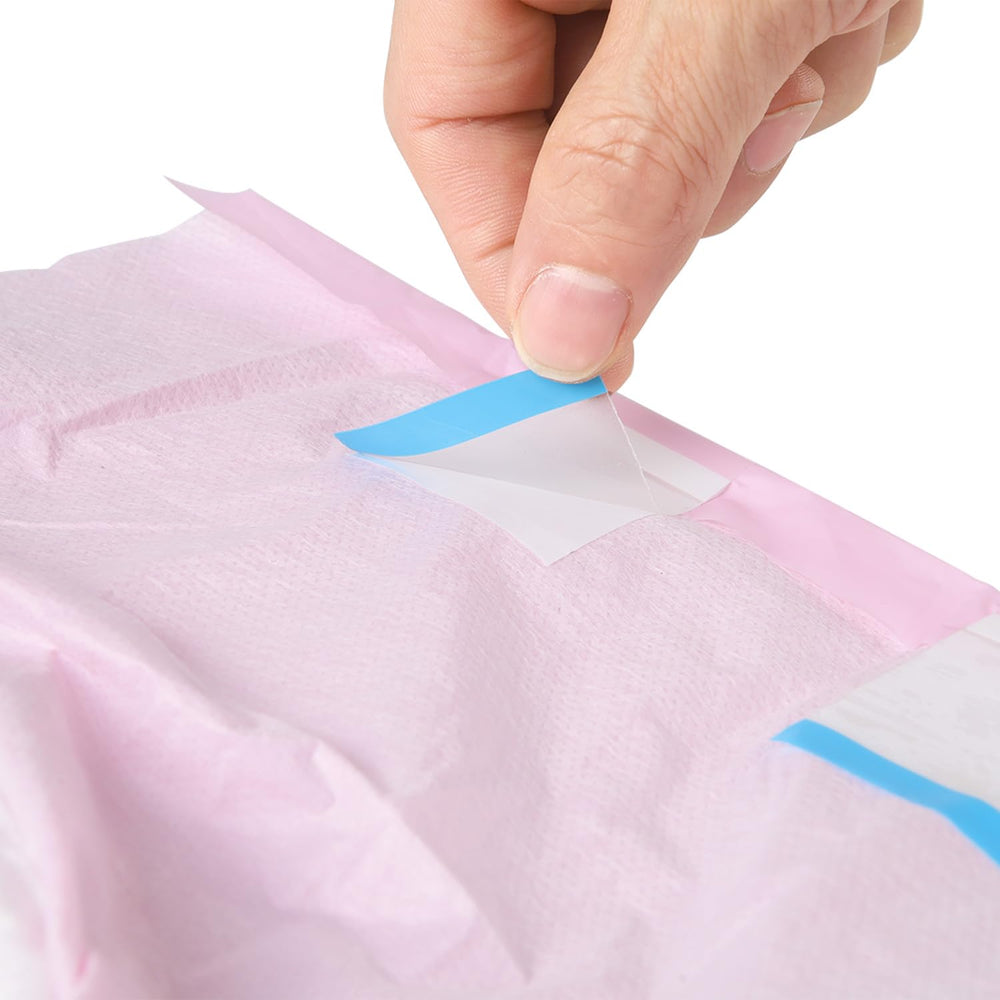 CutiePlusU blue acquisition layer accelerates urine distribution for containment.