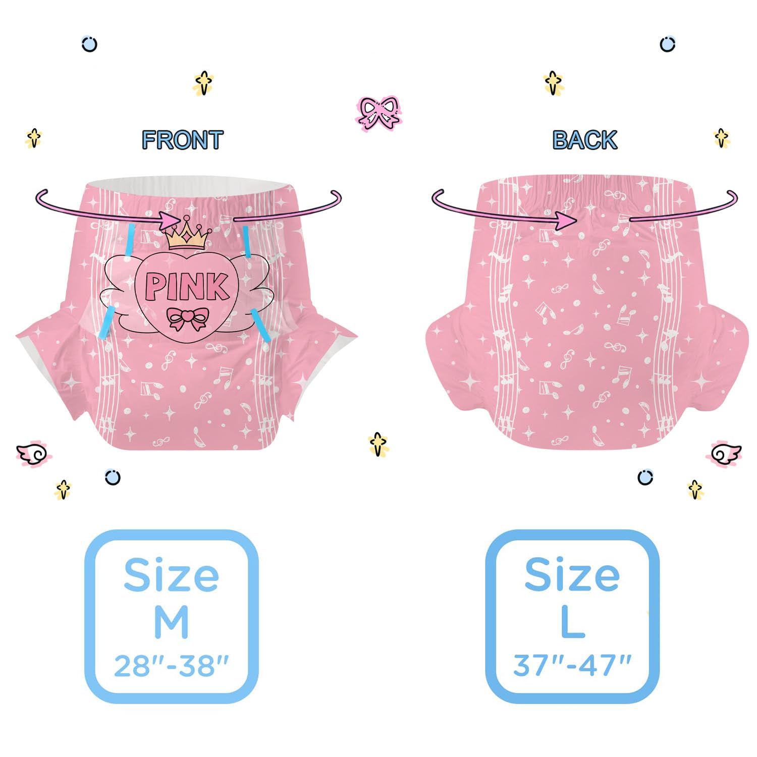 CutiePlusU elastic waistband close-up emphasizes secure and flexible fit.
