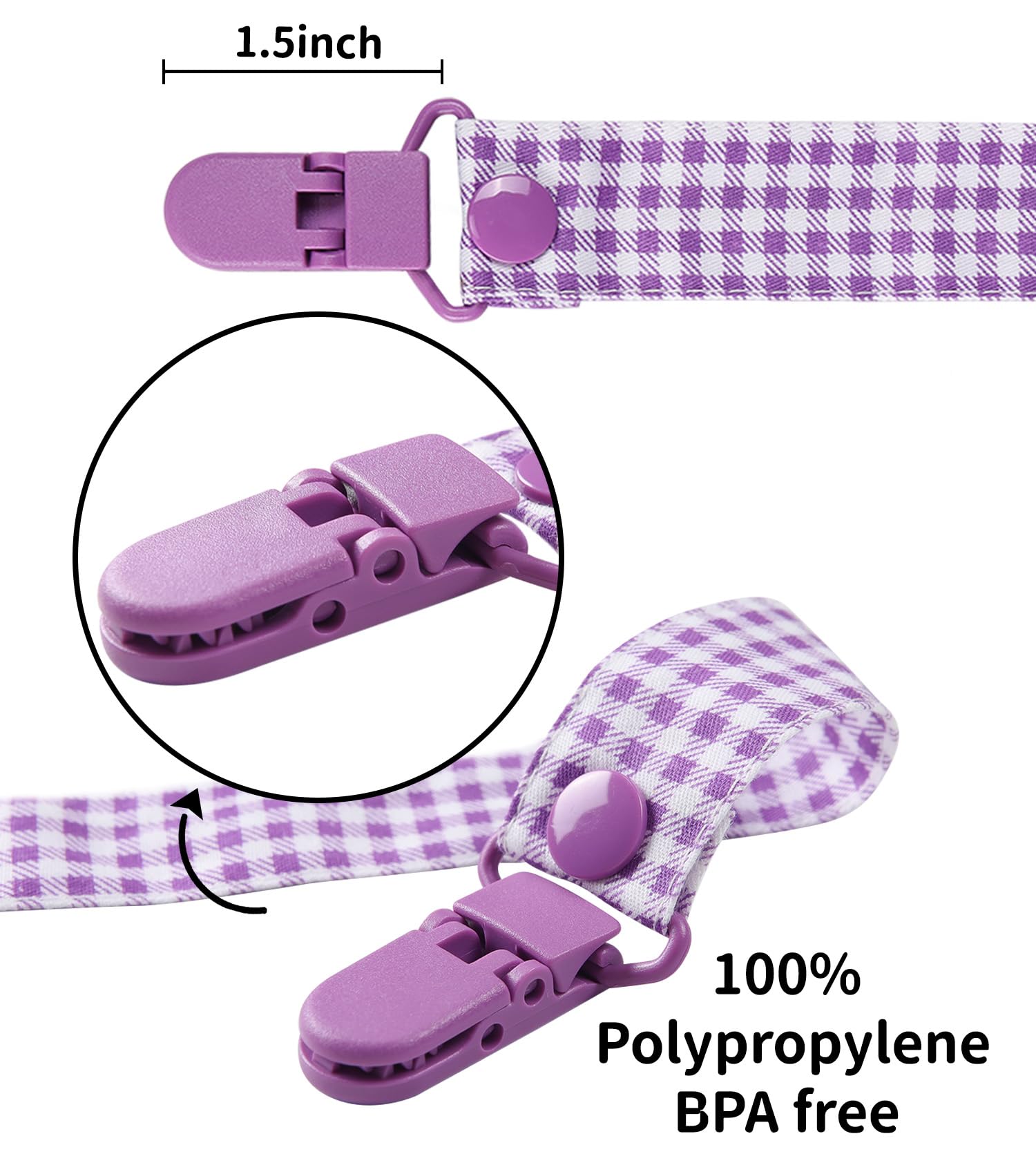 CutiePlusU lightweight, BPA-free POM clip for safe, comfortable wear.
