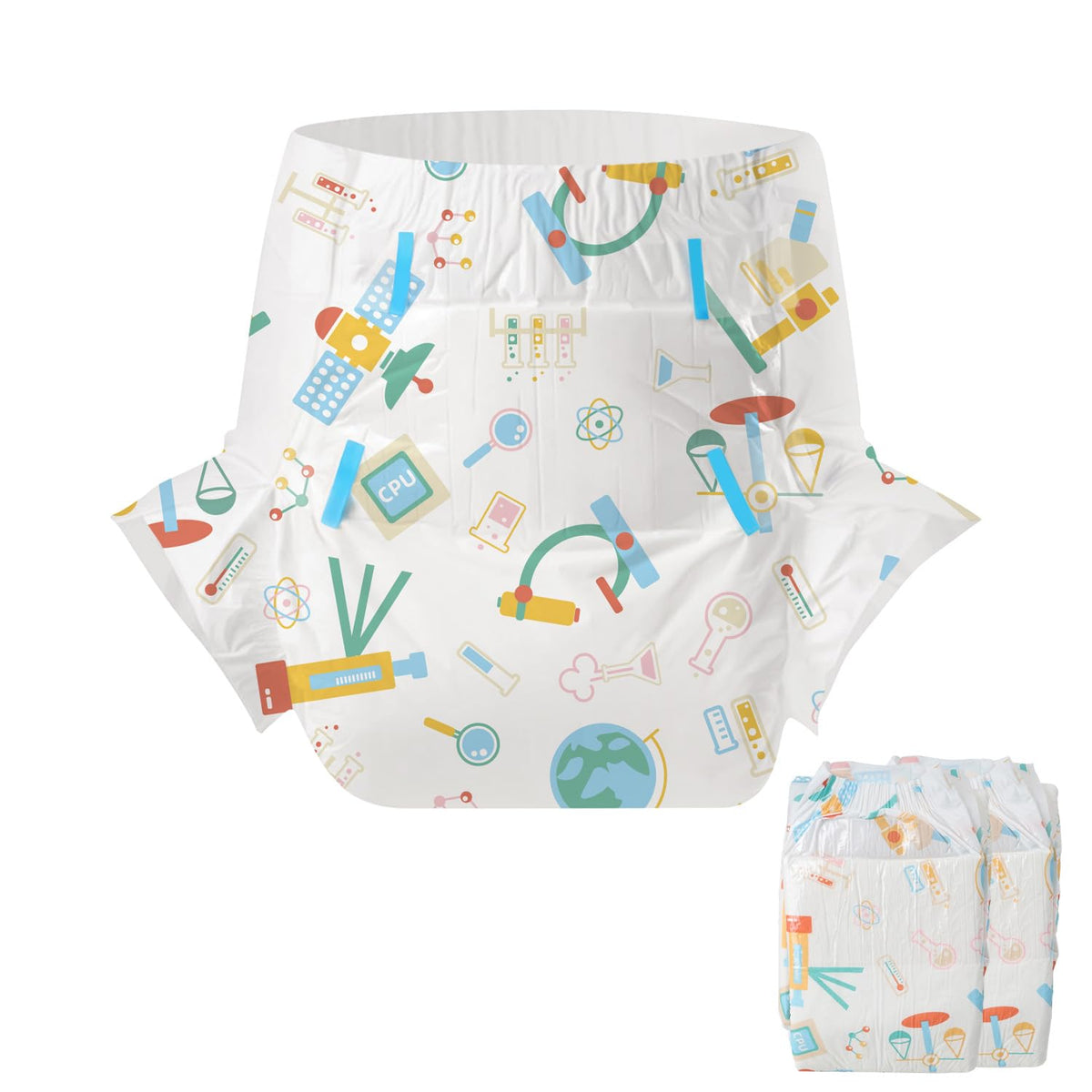 CutiePlusU two-piece adult diapers pack provides discreet, secure daytime protection.