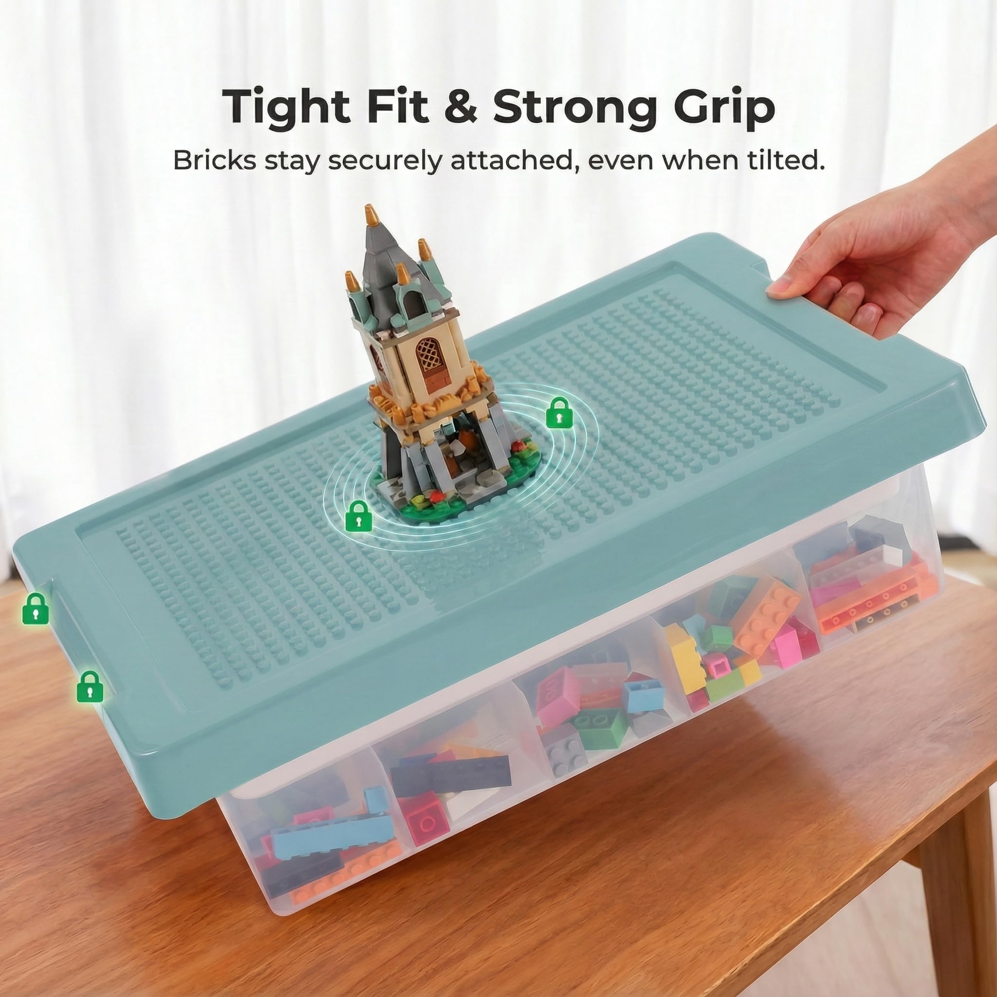 Secure closure prevents spills during travel or tilt.