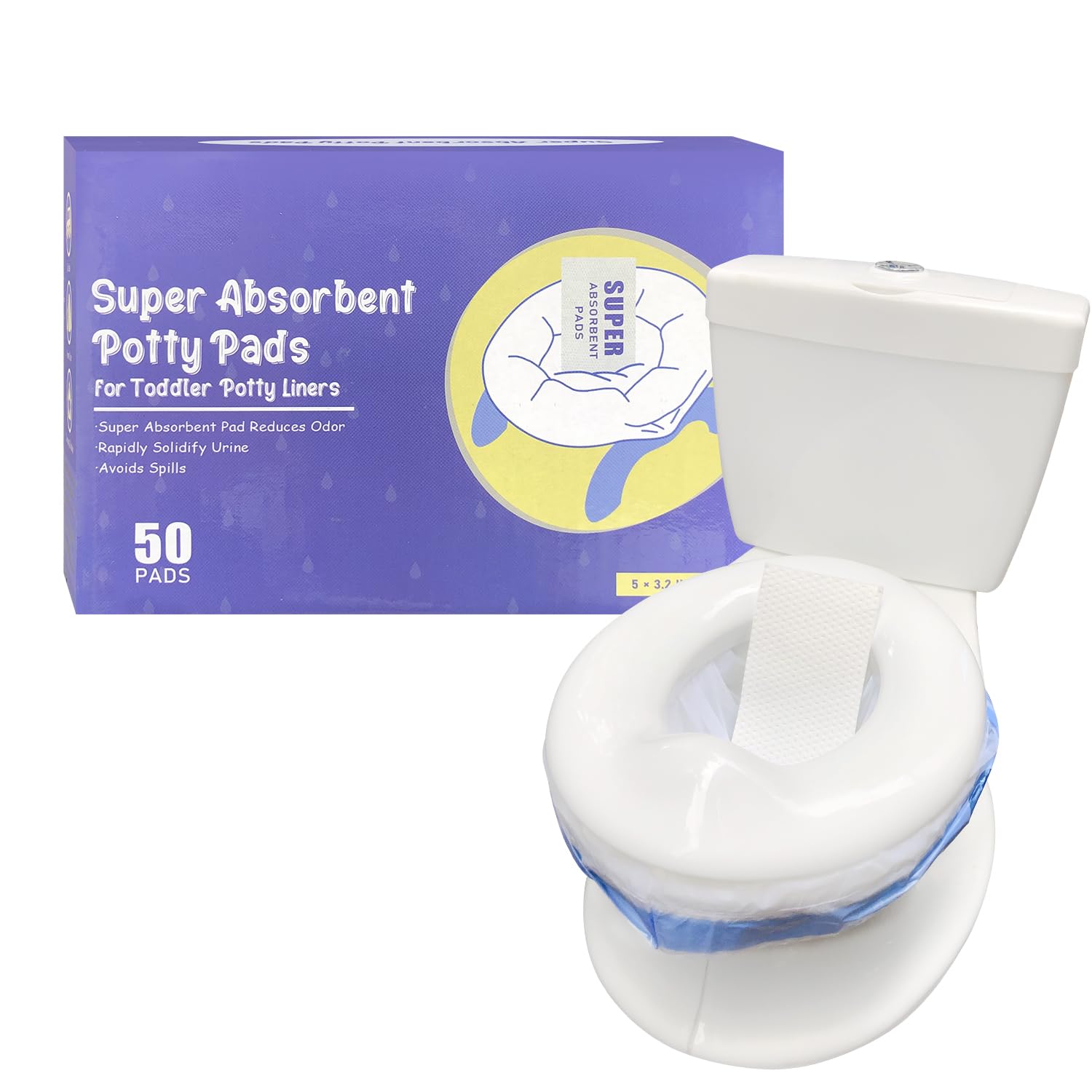 CUXFLS 150-pack pads compatible with refill bags and travel kits.
