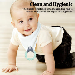 CUXFLS Color2 bib with adjustable neck and two snap settings for growing babies.