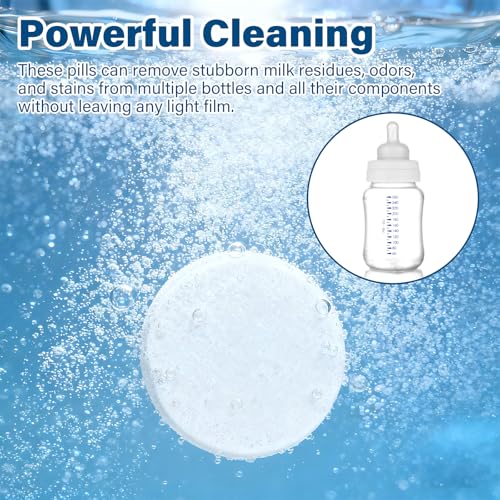CUXFLS milk stain removal tablets remove residue from baby bottles and reduce odors