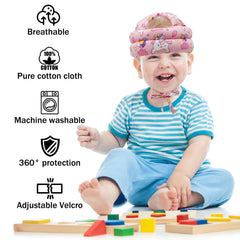 CUXFLS Unicorn adjustable strap ensures secure fit during crawling and toddler activities.