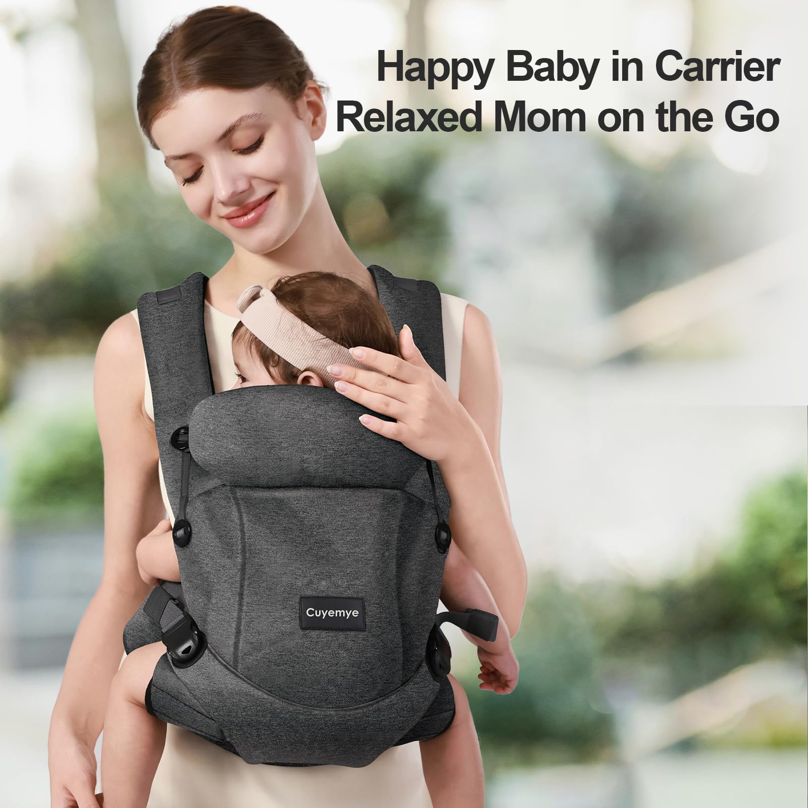 Cuyemye carrier with breathable mesh padding for all-day comfort.