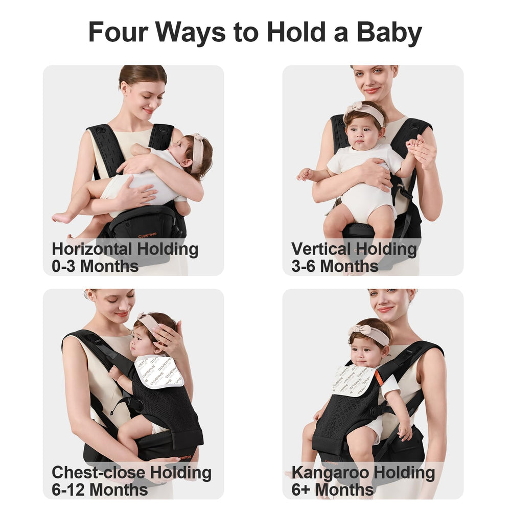 Cuyemye all-stage versatility supports 0–36 months with four carry modes