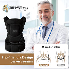 Cuyemye chest-to-chest carry provides neck support for newborns