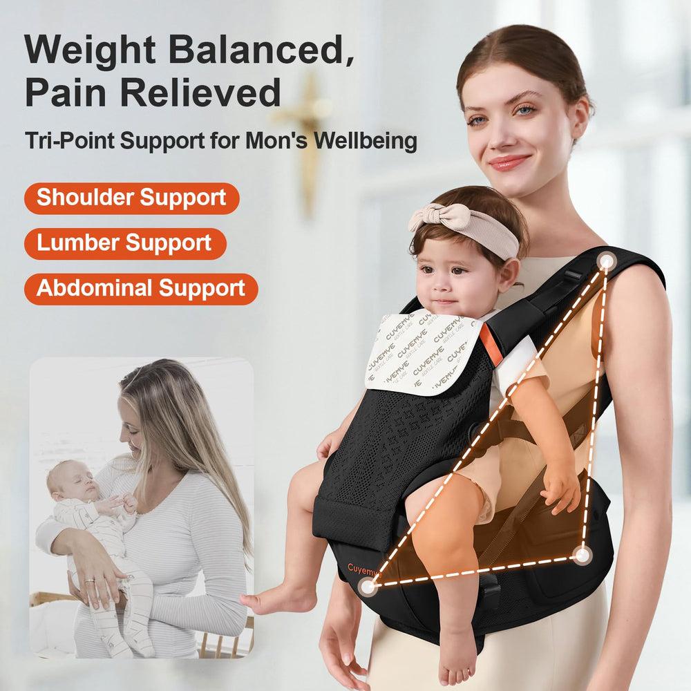 Cuyemye carrier precision dial enables quick waist adjustments for secure fit