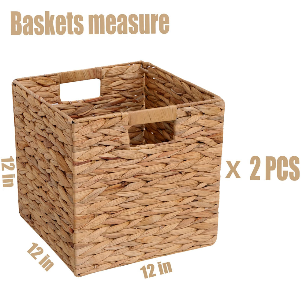 CXQCMUYE hyacinth basket in kitchen keeps towels and utensils tidy.