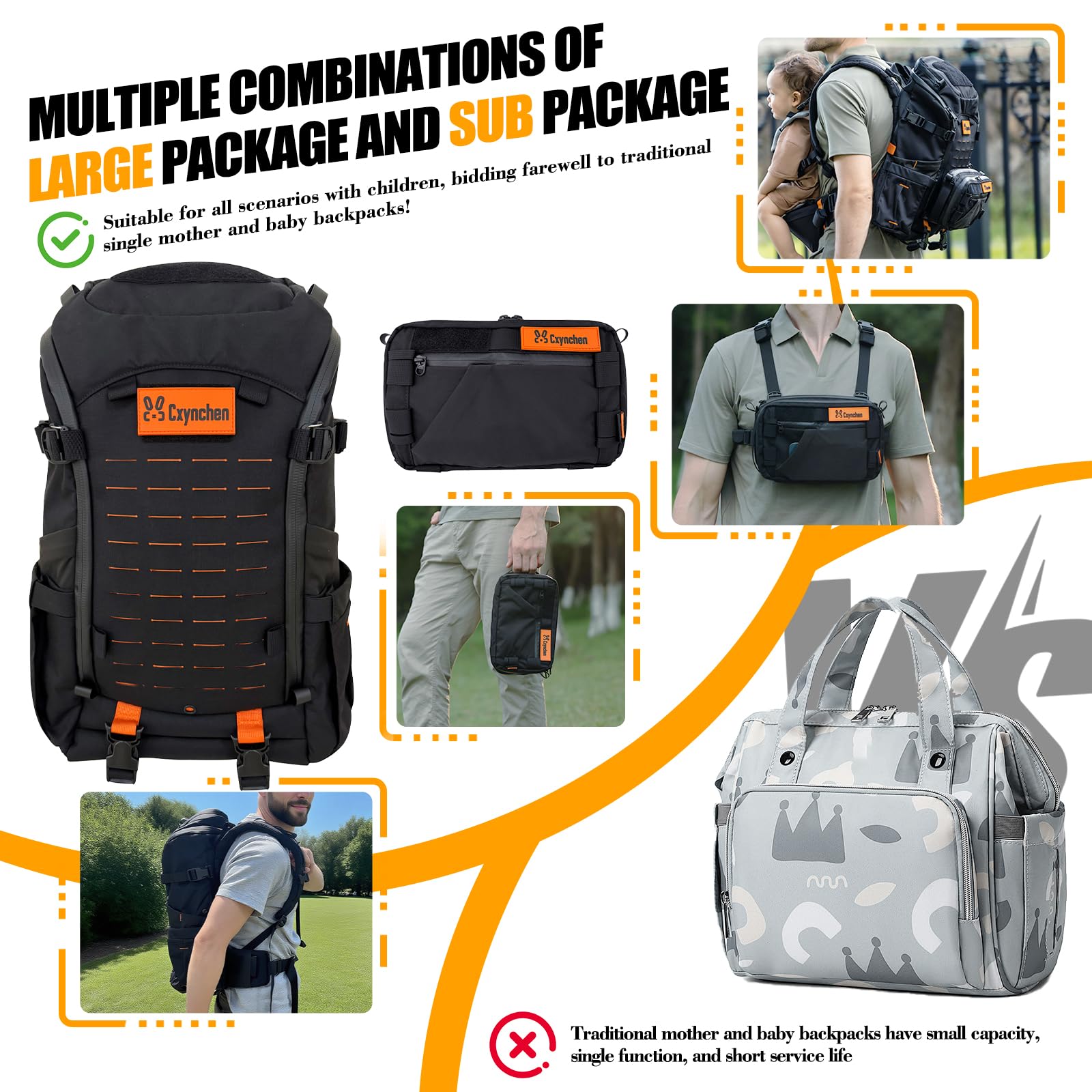 Cxynchen C1 4-in-1 chest bag offers versatile use.