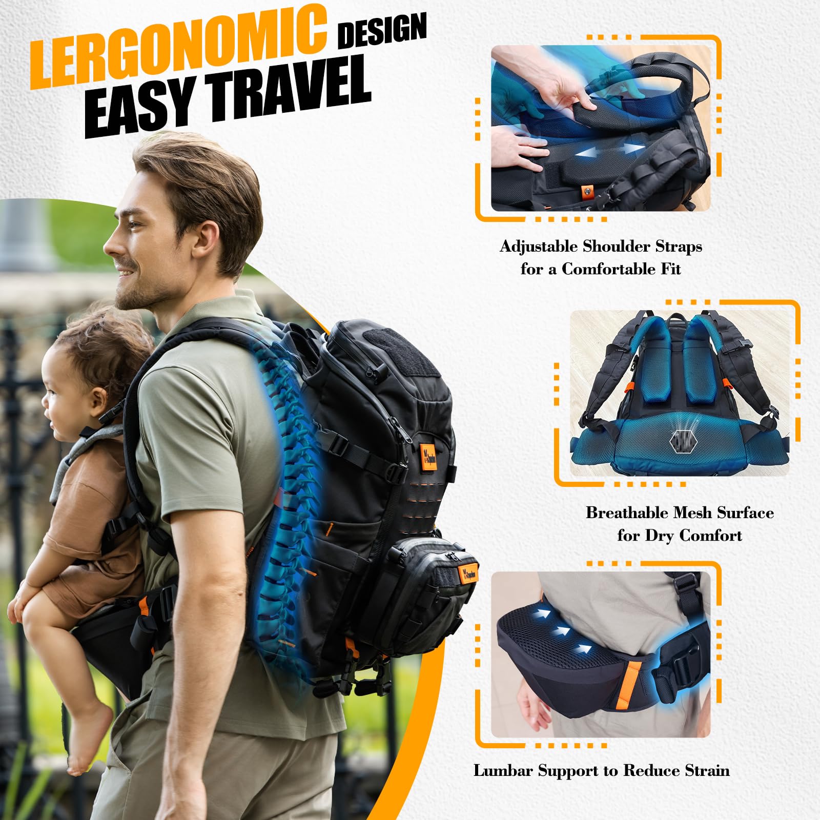 Cxynchen C1 breathable mesh keeps you and baby cool.